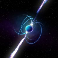 Illustration d'un pulsar.