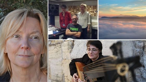 La compositrice et la musicienne en compagnie d'Emmanuel Richier au Grm ©Radio France - Anne Montaron