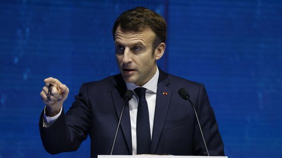 Emmanuel Macron en meeting présidentiel (crédits photo : MARIN / POOL / AFP) ©AFP - MARIN / POOL / AFP