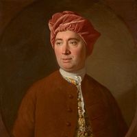 Portrait de David Hume (1711-1776), philosophe et historien, par l'artiste Allan Ramsay, 1754