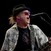 Neil Young sur scène à Londres le 12 juillet 2019. (Dave J Hogan)