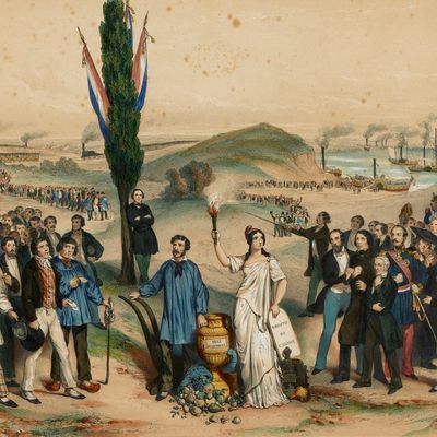 Frédéric Sorrieu, Suffrage universel dédié à Ledru-Rollin, 1850 (Musée Carnavalet)