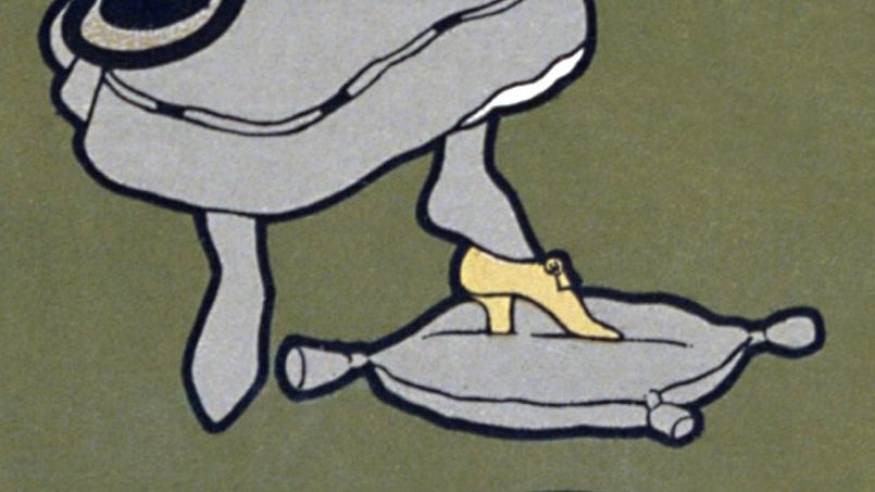 Détail de l'affiche pour l'opéra comique "Cendrillon" de Jules Massenet, d'après la version de Charles Perrault, en 1899