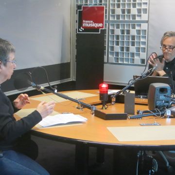 France Musique, studio 361 ... Catherine Cessac, directrice de recherche émérite au CNRS & le producteur Philippe Venturini (g. à d.)
