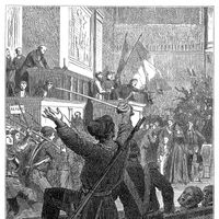 Révolution de 1848, un soulèvement populaire pour forcer l’abdication du roi Louis-Philippe.