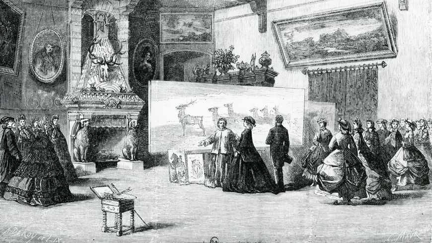 L'impératrice Eugénie visitant l'atelier de peinture Rosa Bonheur, en 1864