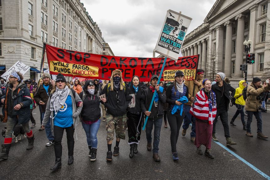 10/03/2017 manifestation à Washington pour protester contre l'oléoduc Dakota Access de Standing Rock