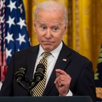 Joe Biden, ici le 16 mars 2021
