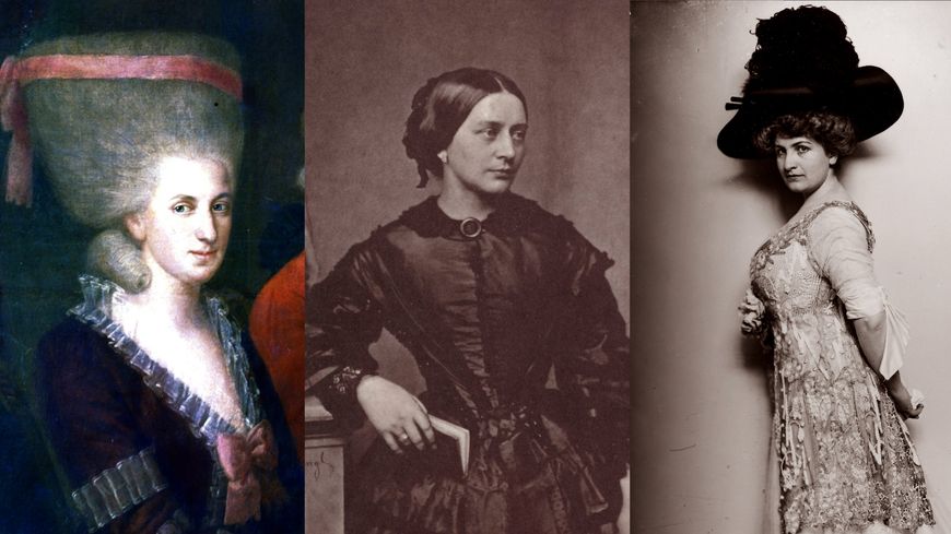 Maria Anna Mozart, Clara Schumann et Alma Mahler