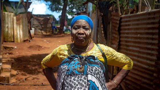Nemati Houmadi, alias Ma Sukari, bidonville de Karidjavendza à Kahani à Mayotte, France ©AFP - Souhaili