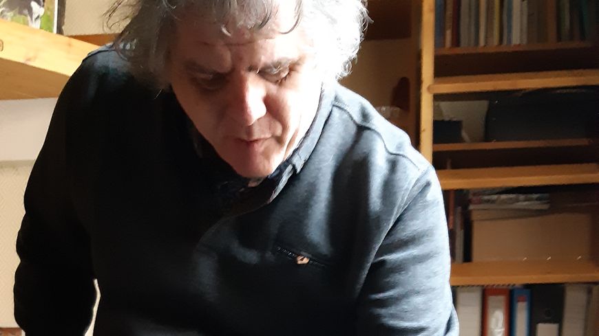 Pierre-Jean Delizy et son chien Iznogoud