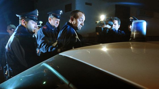 Arrestation de Antonio Marrazzo suspecté d'appartenir à la mafia napolitaine en 2009. ©AFP - MARIO LAPORTA