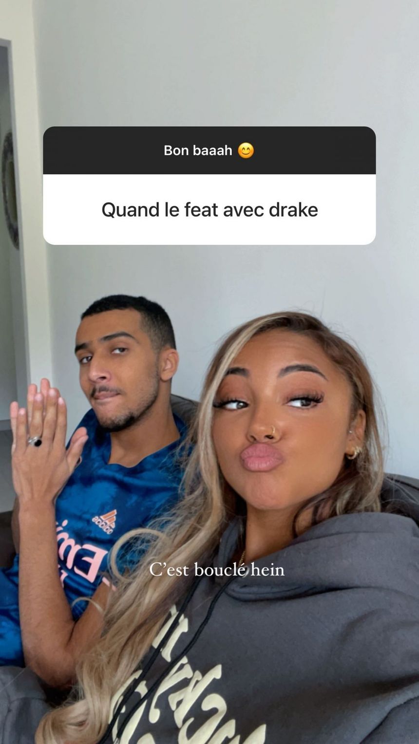 Capture d'écran story Instagram de Wejdene
