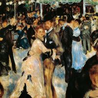 Le Moulin de la Galette à Montmartre, 1876, par Pierre-Auguste Renoir (détail)