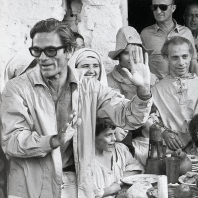 Pier Paolo Pasolini sur le tournage du "Décaméron" au Yémen en novembre 1970.