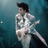 Prince en 1985 à Inglewood - Photo Michael Ochs Archives/Getty