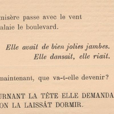 Page de la revue "SIC, sons, idées, couleurs, formes" janvier 1917. Extrait poésie de Reverdy.