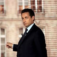 Nicolas Sarkozy avant une émission politique de France 2, le 27 avril 2007.
