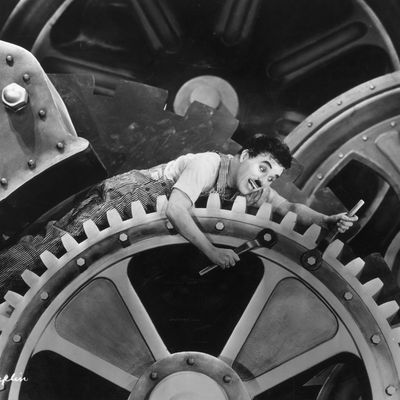 Image extraite du film de Charlie Chaplin, "Les Temps modernes" (1936).