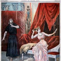 Sibyl Sanderson et Delmas dans l’opéra « Thais », Paris, 1894.