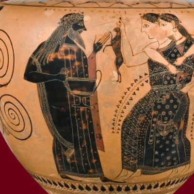 Amphore attique céramique à figures noires, vers 540-530 av. J.-C. – Cabinet des Médailles