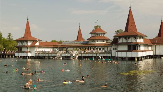 Maison de bain sur le lac Balaton, Hongrie ©Getty - Walter Bibikow