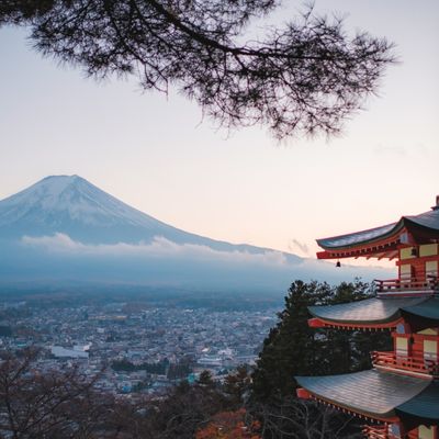 Temple et Mont Fuji