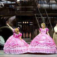Scène de plateau de Cendrillon de Jules Massenet à l'Opéra de Paris