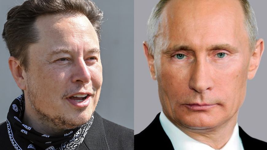 Elon Musk (Patrick Pleul) - Vladimir Poutine (Probst/ullstein bild)