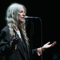 Patti Smith à Londres (au Royal Albert Hall) en octobre 2021