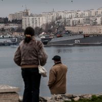 La corvette Suzdalets de la Marine russe au port de Sébastopol, le 2 mars 2014