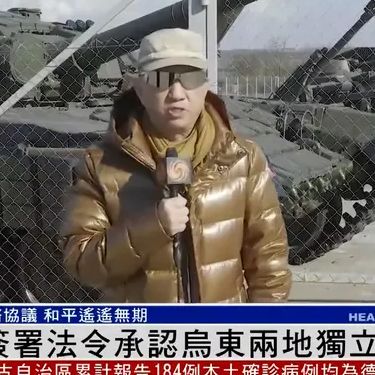Le journaliste chinois Lu Yuguang, "embedded" avec l'armée russe en Ukrzaine