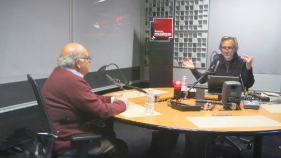 France Musique, studio 361 ... L'historien Patrick Barbier & Le producteur Philippe Venturini (g. à d.)