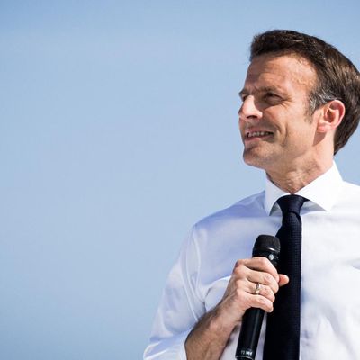 Emmanuel Macron en meeting à Marseille, le 16 avril 2022.