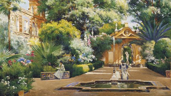 Un jardin de Séville, Espagne, vers 1920 ©Getty - Manuel Garcia y Rodriquez/Fine Art Photographic