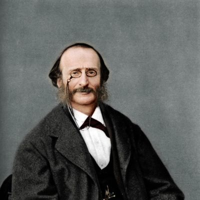 Jacques Offenbach, 1819-1880. (Photo d'origine de Nadar, colorisée pour "Les Musiciens Célèbres", Lucien Mazenod, Paris, 1948)