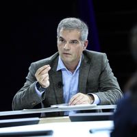Le président de Sanofi France, Olivier Bogillot, à Paris en octobre 2021.