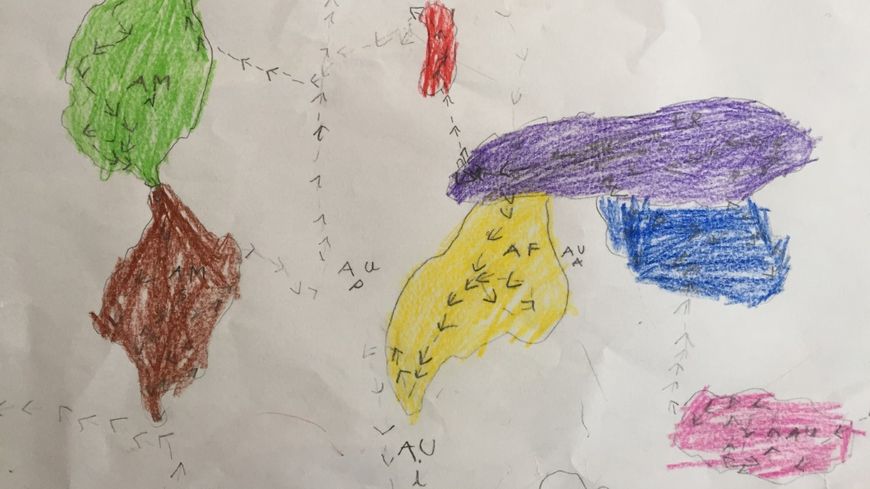 Le dessin de Sacha : "La carte du monde"