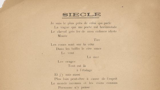 "Siécle", poésie de Pierre Reverdy dans la revue "SIC", 1918. - Gallica, VNF, Domaine public