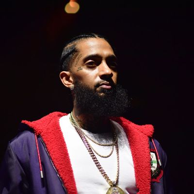Nipsey Hussle qui patiente au Craft Syndicate Music Collaboration Unveil