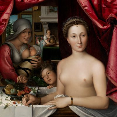 "Dame au bain" de François Clouet, 1571 - conservé à la National Gallery of Art, Washington DC.