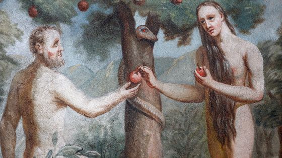 Adam et Eve, Le Péché originel. Collégiale Saint Jacques, Paris. ©Getty - Pascal Deloche