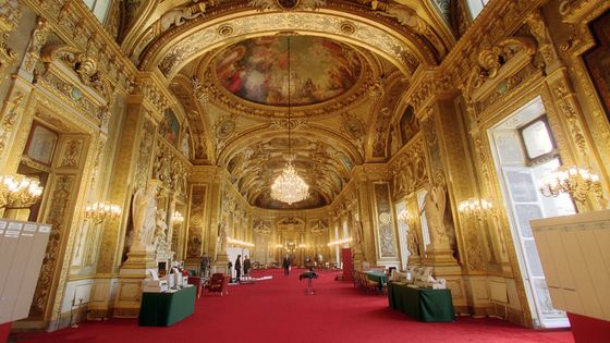 La salle des conférences du Sénat, en septembre 2001 au Palais du Luxembourg à Paris. ©AFP - JEAN-PIERRE MULLER