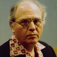 Olivier Eugene Prosper Charles Messiaen (1908 - 1992) en 1975 à Paris.