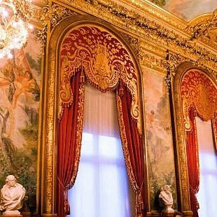 Foyer du Théâtre National de l'Opéra Comique, place Boieldieu à Paris, France