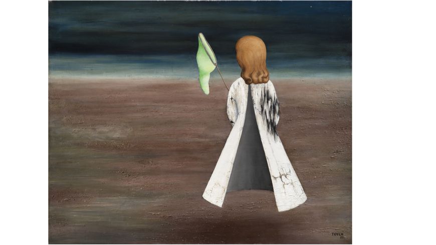 Toyen " La Dormeuse ",1937. Huile sur toile 81,5 × 100,5 cm. Collection particulière