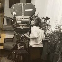 Nadine Trintignant, tournage du film 'Défense de savoir' (1973)