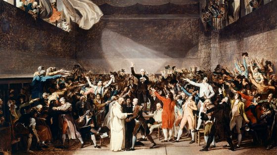 Le Serment du Jeu de paume, toile de Jacques-Louis David, 1791 - Fine Art Images / Heritage Images