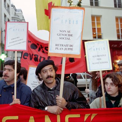 Manifestations et grèves contre la politique d'Alain Juppé en décembre 1995 à Paris