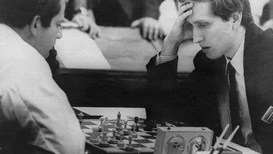 21 septembre 1972, Bobby Fischer (à droite) face à Boris Spassky ©Getty - Bettmann